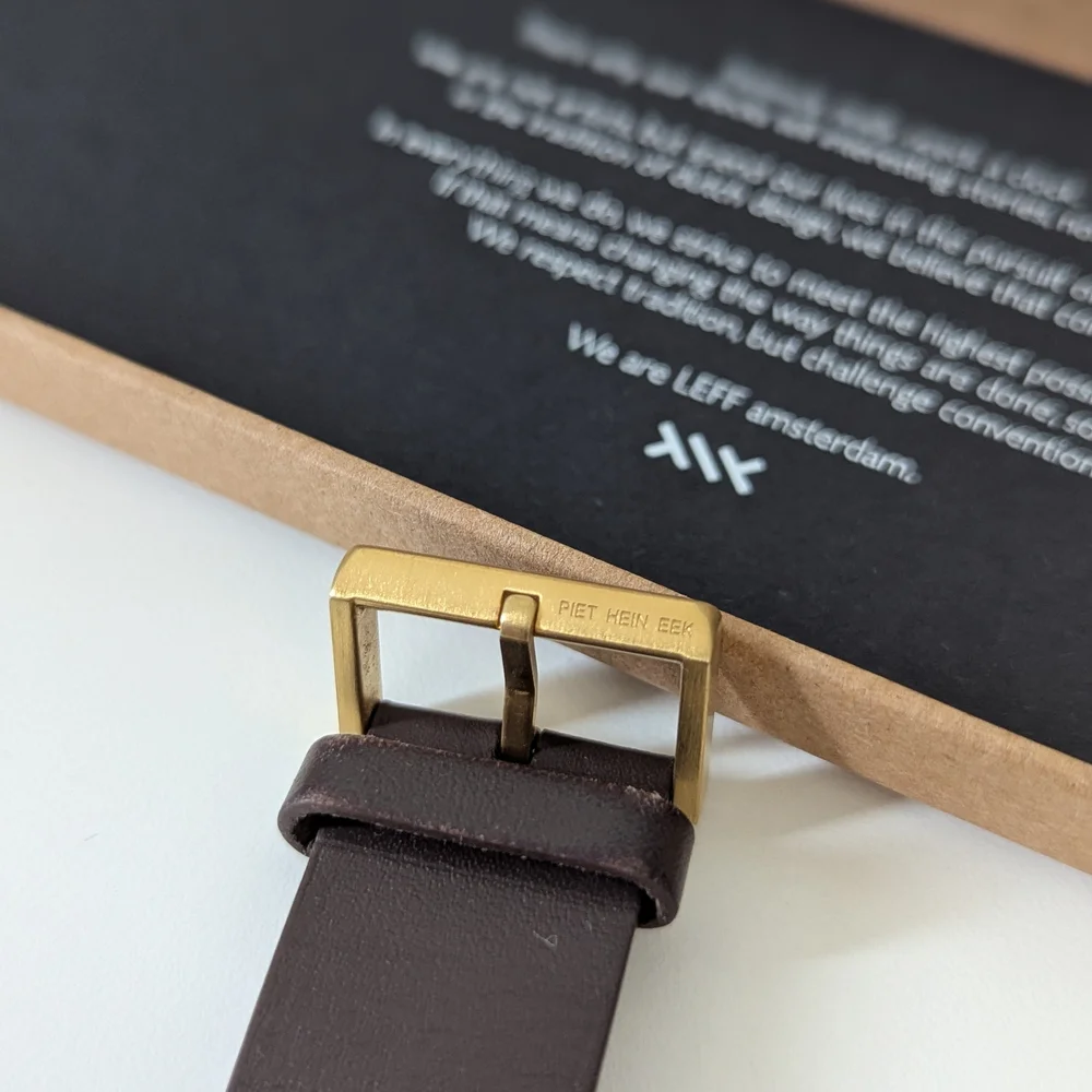 Piet Hein Eek X LEFF Amsterdam Gold and Brown Watch - Picture 5 of 13